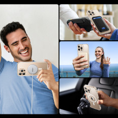 Geval Classy Clear Magnetic Case op iPhone 16 Pro - Transparant