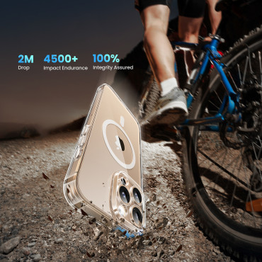 Geval Classy Clear Magnetic Case op iPhone 16 Pro - Transparant