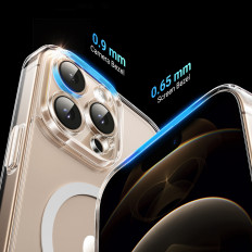 Geval Classy Clear Magnetic Case op iPhone 16 Pro - Transparant