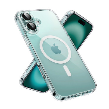 Casty Cleary Clear Magnetic Case na iPhone 16 - Průhledný