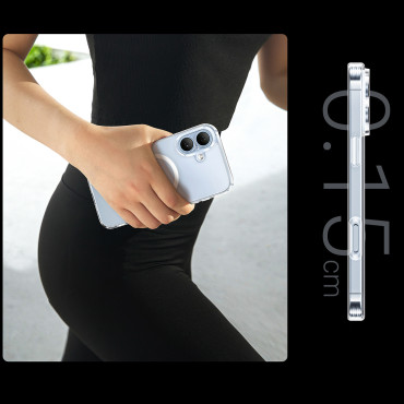 Casty Cleary Clear Magnetic Case na iPhone 16 - Průhledný