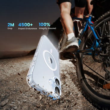 Case Classy Clear Magnetic Case auf dem iPhone 16 Plus - transparent