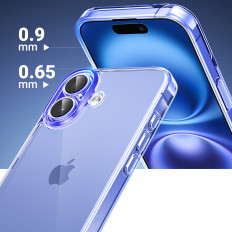 Caja con clase Clea Clear protectora en iPhone 16 Plus - Transparente