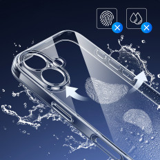 Caja con clase Clea Clear protectora en iPhone 16 Plus - Transparente