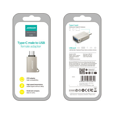 USB-C adaptér (muž) - USB-A (žena) s vodítkom oku