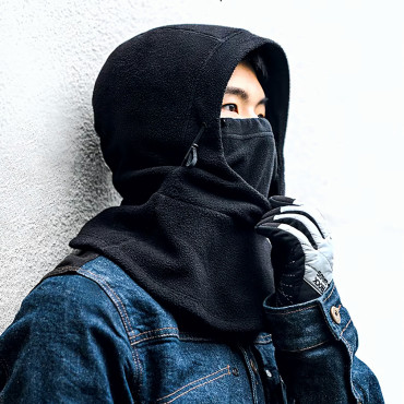Balaclava utomhus vindtät vattentät polar - svart