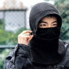 Balaclava utomhus vindtät vattentät polar - svart