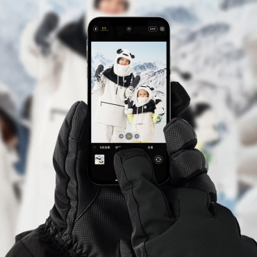 Ski Hansker Vanntett Touch for Finger Style Telefon Størrelse M - Svart
