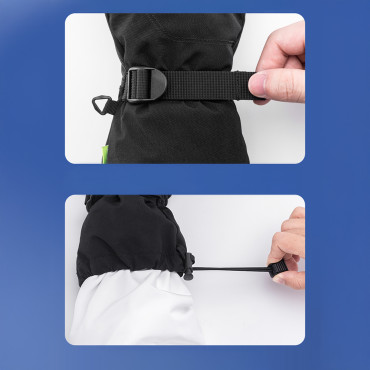 Luvas de esqui Toque impermeável para o tamanho do telefone do estilo de dedo M - preto