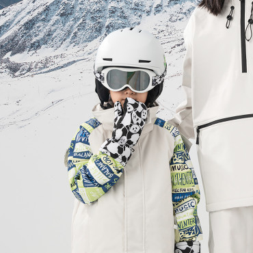 Vaikų slidinėjimo pirštinės be pirštų Panda šilumos dydis S - juoda / balta