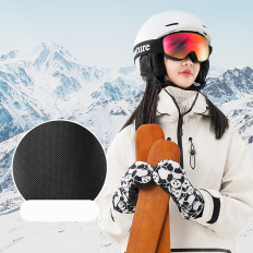 Gants de ski pour enfants sans doigts Panda Table de chaleur S - Noir / Blanc