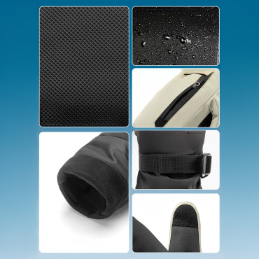Slēpošanas cimdi Fingerless Pilns garuma izmērs M Waterproof - Bēšs