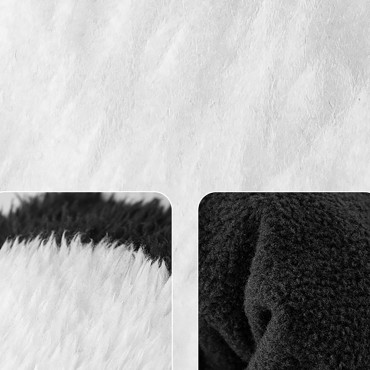 Guantes de esquí Panda para niños y tamaño adulto S - Negro / Blanco