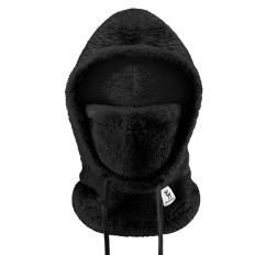 Balaclava chaleureuse avec ski d'hiver de la fourrure Arctique Velvet Taille L - Noir