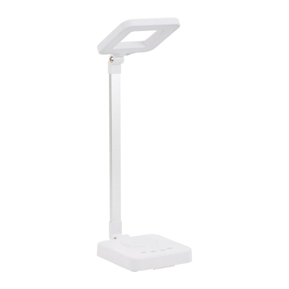 ELEGANTE Schreibtischlampe LED SQUARE 804 Weiß mit einstellbarer Lichtintensität