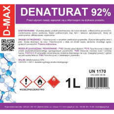 Denaturate alcohol Verontreinigde D-MAX 1L
