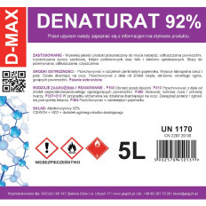 Denaturate alkohol kontaminovaný D-max 5L