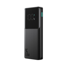 PowerBank 10000MAH 25W 2x USB-A 1X USB-C SFC - melns