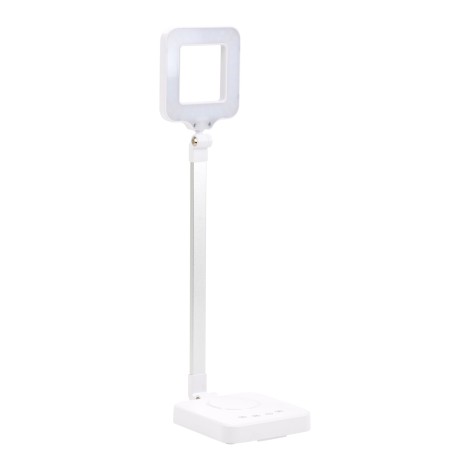 ELEGANTE LED SQUARE 804 Skrivbordslampa Vit med Justerbar Ljusstyrka — framsida