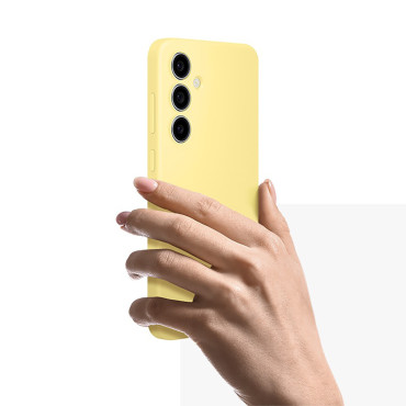 Case Samsung Silikonetui til Galaxy S24 Fe - Gul