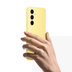 Case Samsung Silicone Case voor Galaxy S24 Fe - Geel