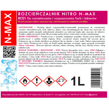 DILUENT NITRO RC-01 N-MAX 1L Topilo DILUENT NITRO RC-01 N-MAX 1L Topilo