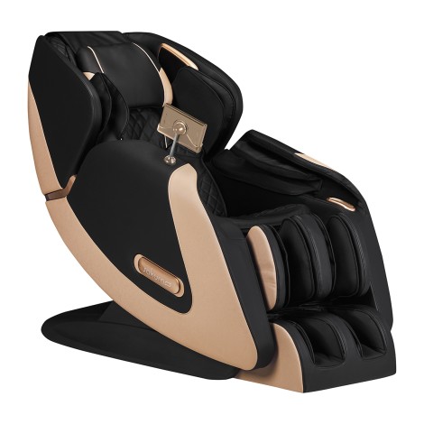 Silla de masaje Sakura Luxury 808 negra y beige — vista lateral