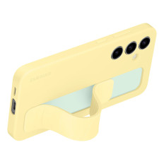 Case Samsung Stalni oprijem z ročajem in stojalo za Galaxy S24 FE-rumeno