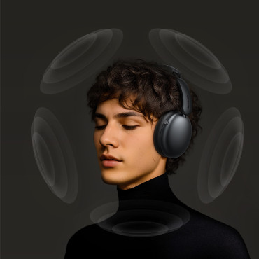 Casques sans fil JR-Head Series JR-JH1 avec ANC Bluetooth - Noir