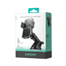Punho de telefone com carregador de indução para painel - preto