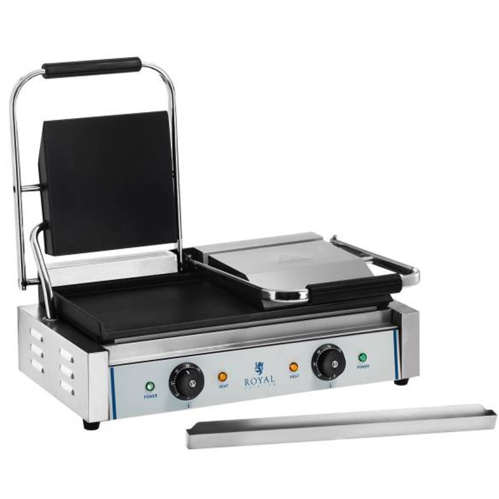 Kontakt Grill Contact BBQ Dvoda gladke 3600W 230V Royal Catering