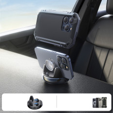 Autohalter mit einem Werkzeugständer auf einem Armaturenbrett - schwarz