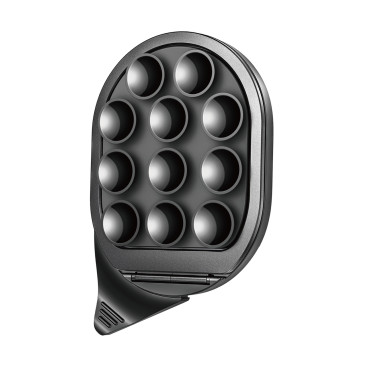 Maniglia magnetica su uno smartphone con ventose sullo specchio vetro - nero