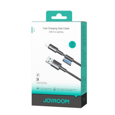 Kabel USB-A kabel - iPhone Munja s magnetskim organizatorom držača 1.2m - sivo