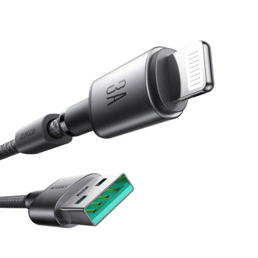 Kabeļu USB-a kabelis - iPhone zibens ar magnētisko turētāju organizatoru 1.2m - pelēks