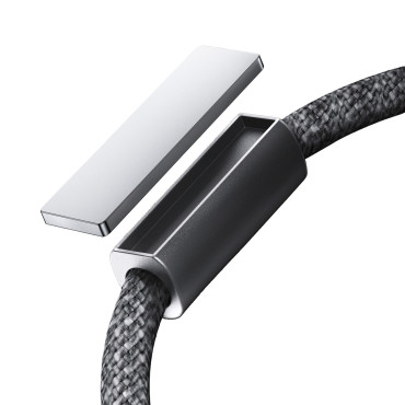 Kabel USB-A kabel - iPhone Munja s magnetskim organizatorom držača 1.2m - sivo