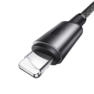 Kabel USB-A kabel - iPhone Munja s magnetskim organizatorom držača 1.2m - sivo