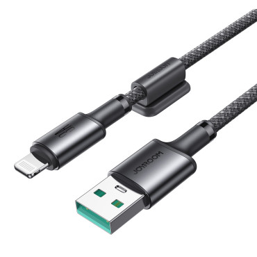 Kabeļu USB-a kabelis - iPhone zibens ar magnētisko turētāju organizatoru 1.2m - pelēks