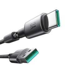 Kabeļu USB-A - USB-C kabelis ar magnētisko rokturu organizatoru 1.2m - pelēks