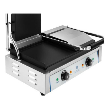 Kontakt Grillkontakt BBQ doppelt glatt 3600 Watt 230V Royal Catering