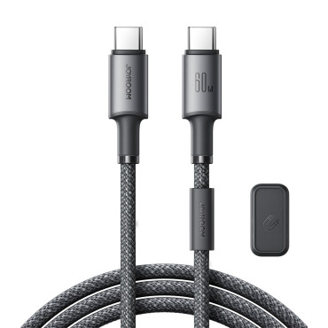Καλώδιο καλωδίου USB-C - USB-C με μαγνητική λαβή διοργανωτής 1.2m - γκρι