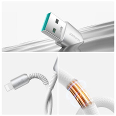 Modernā sērijas kabelis 3A USB-A - IPHONE LIGHTING 1.2m - pelēks