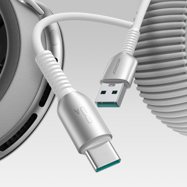 Καλώδιο σειράς αιχμής 3α USB-A - USB-C 1.2m - γκρι