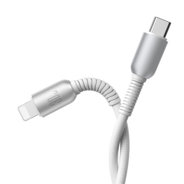 CABEL CUTTING-EDGE SERIES 30W USB-C-iPhone Lightning 1.2m - sivá