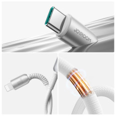 Kabel przewód Cutting-Edge Series 30W USB-C - iPhone Lightning 1.2m - szary