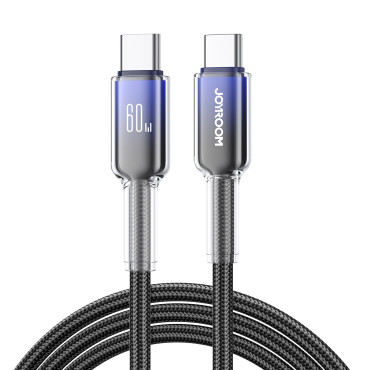 Série Câble Clair Clear Série 60W USB-C - USB-C 1.2m - noir