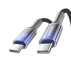Kabeļu kristāla skaidra sērija 60W USB-C - USB-C 1.2m - melns