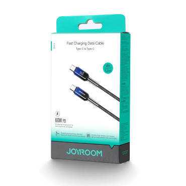 Kábel Crystal-Clear Series 60W USB-C - USB-C 1.2m - čierna