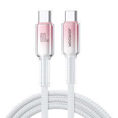 Kabel Crystal-Clear Series 60W USB-C - USB-C 1.2m - Hvit