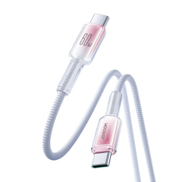Kabelkristall-Clear Series 60W USB-C - USB-C 1.2m - vit